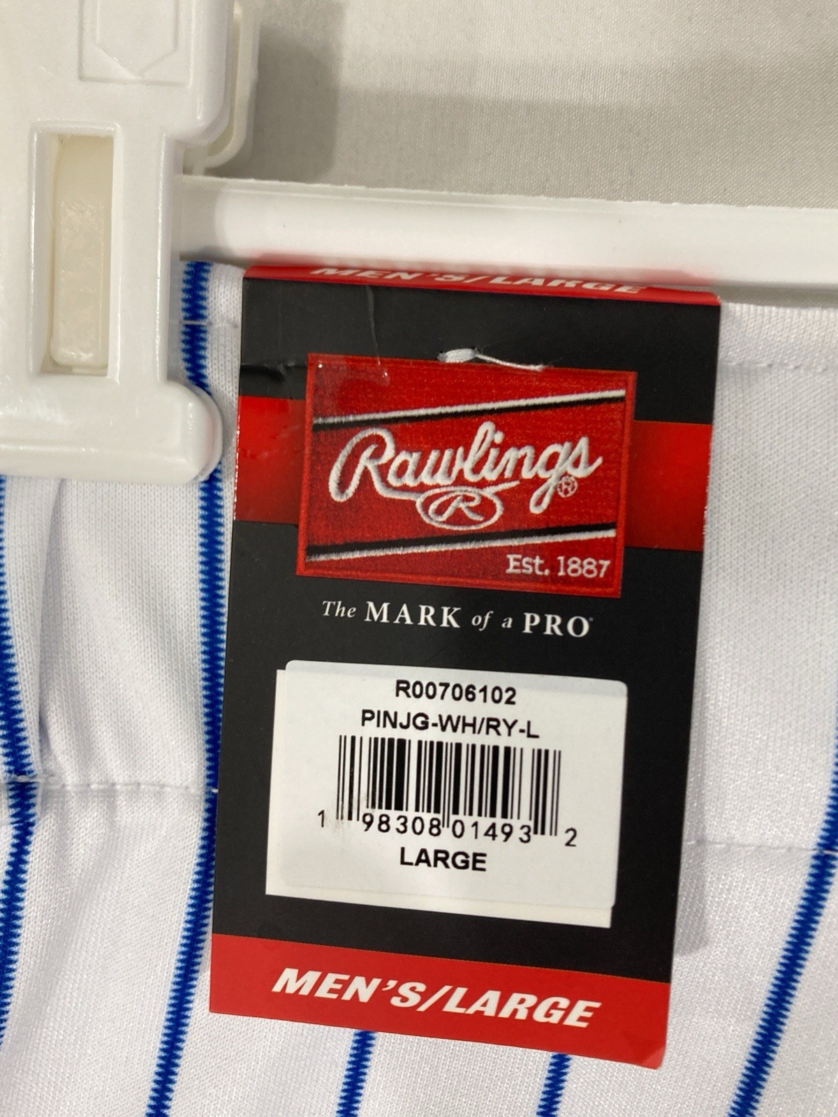 Rawlings 150 Jogger Fit Baseball Pants Pinstripe Stripe Adult Mens L New NWT $60
