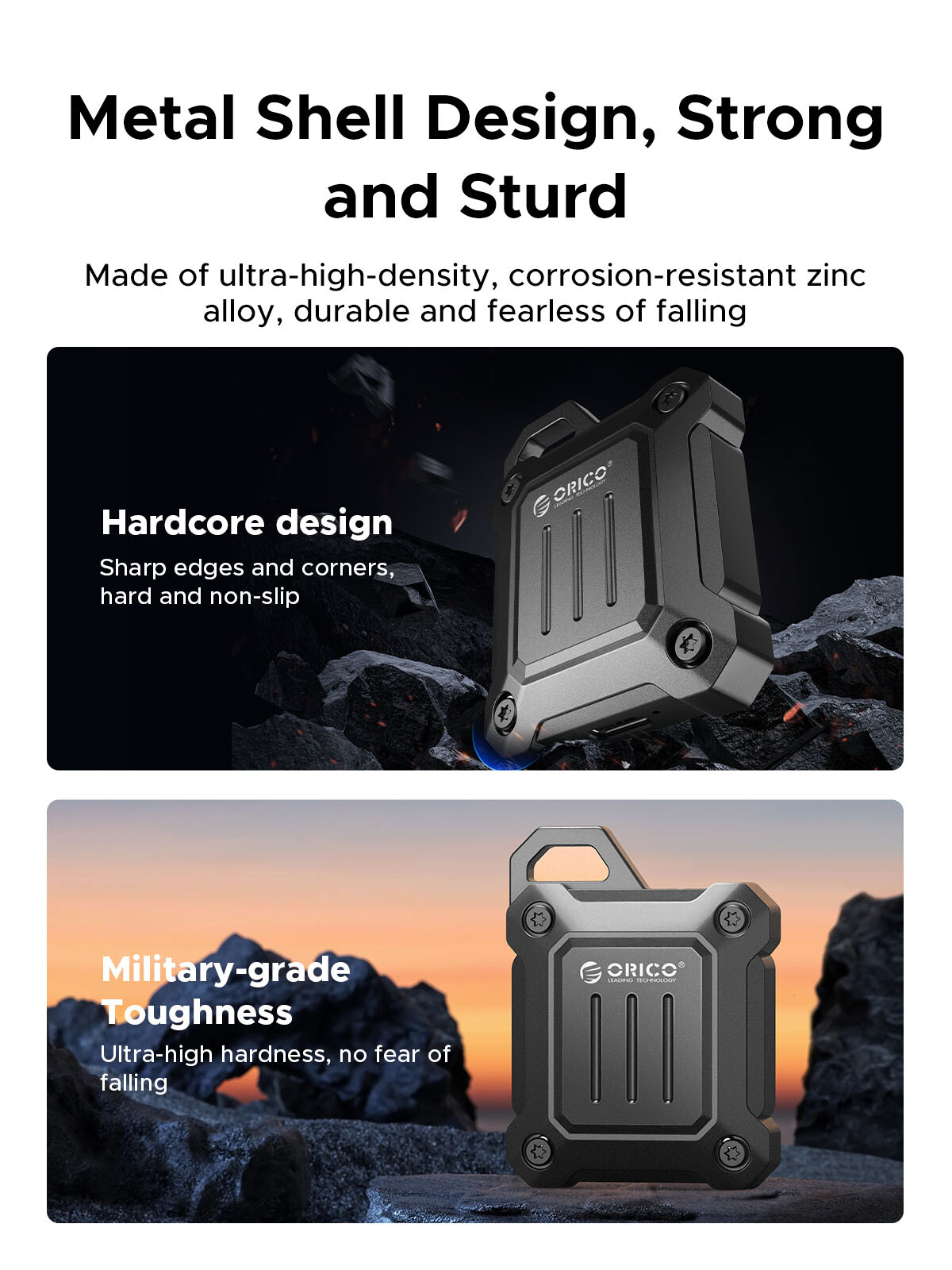 ORICO M.2 NVMe 2230 SSD Enclosure USB C Type-C 10Gbps Phone 15 Pro/Pro Max US