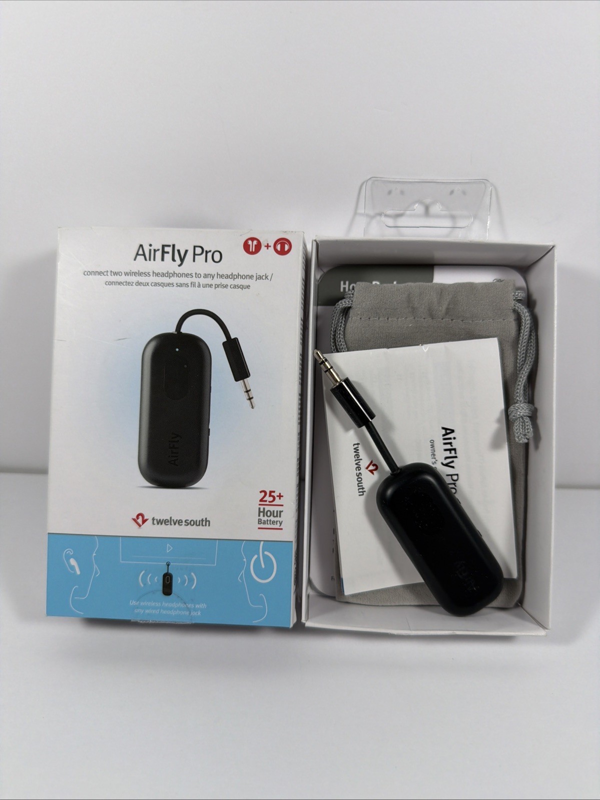 Twelve South AirFly Pro Bluetooth Audio Transmitter New Open Box Travel Tourist