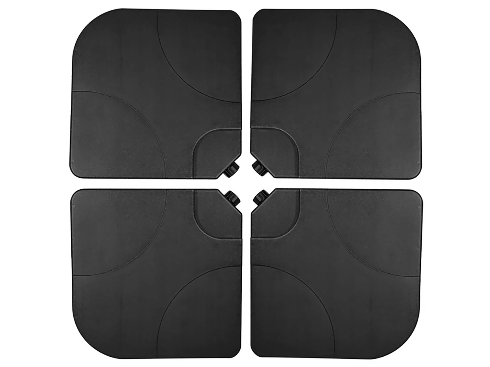 Westin Outdoor 4-Piece Umbrella Weights Heavy Duty Base Plates Water Sand Fill