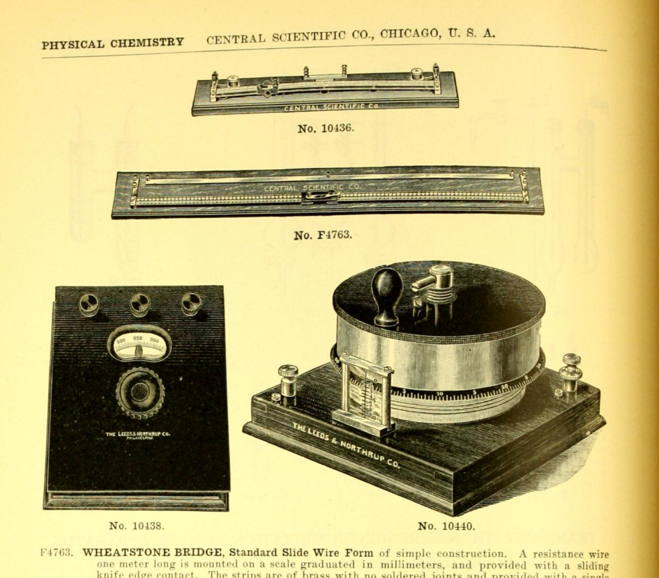 Antique CENCO Extended Coil Type No. 10436 Wheatstone Bridge