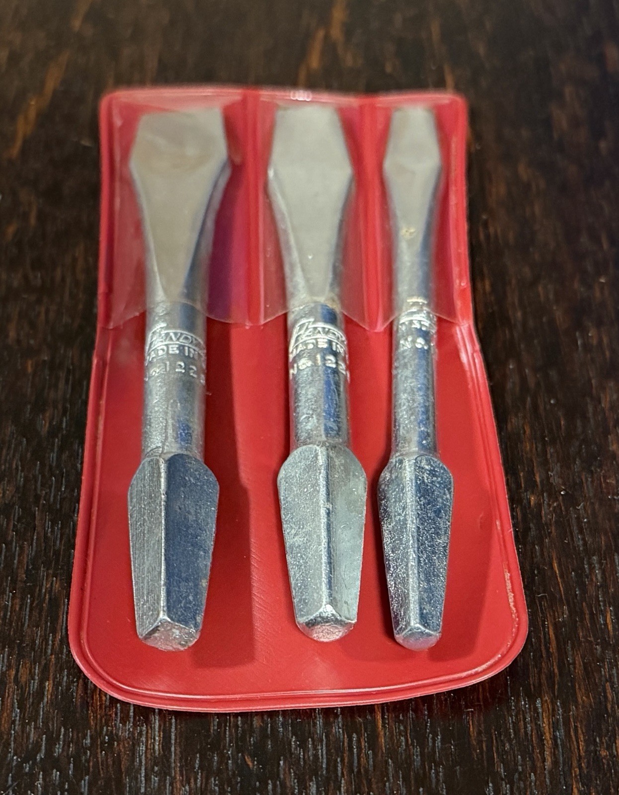 NOS Stanley No. 1226 Handyman Brace Bit Set Slotted Screwdrivers 1/4 • 3/8 • 1/2