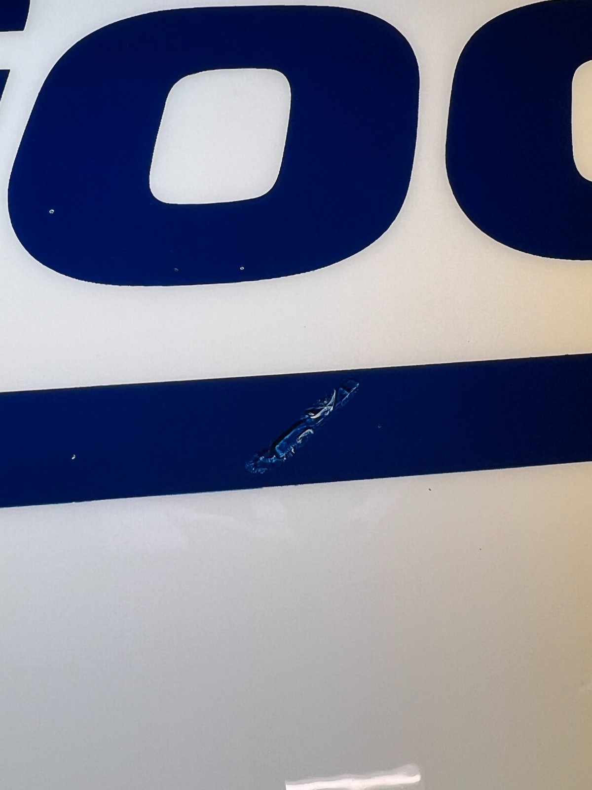 BF Goodrich Lighted Tire Dealer Sign White Blue Letters Single Sided Hanging