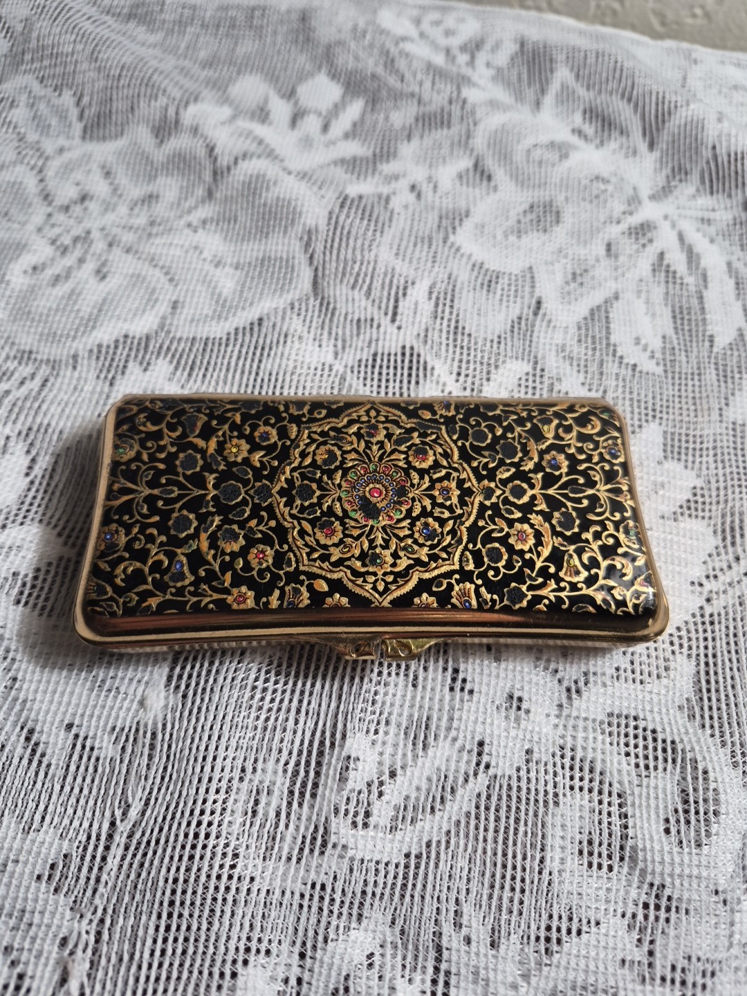 Stratton England Vintage Floral Cigarette Holder, Snuff Box,  made in England