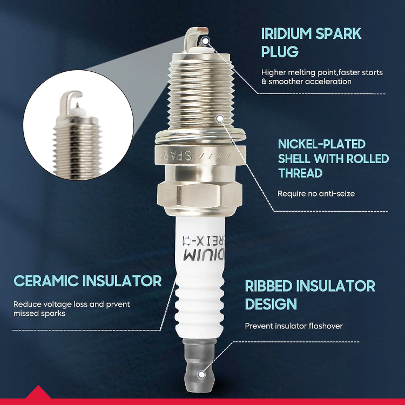 UF262 8X Ignition Coil & Plug & Blue Wire For Chevy Silverado GMC 4.8/5.3/6.0L