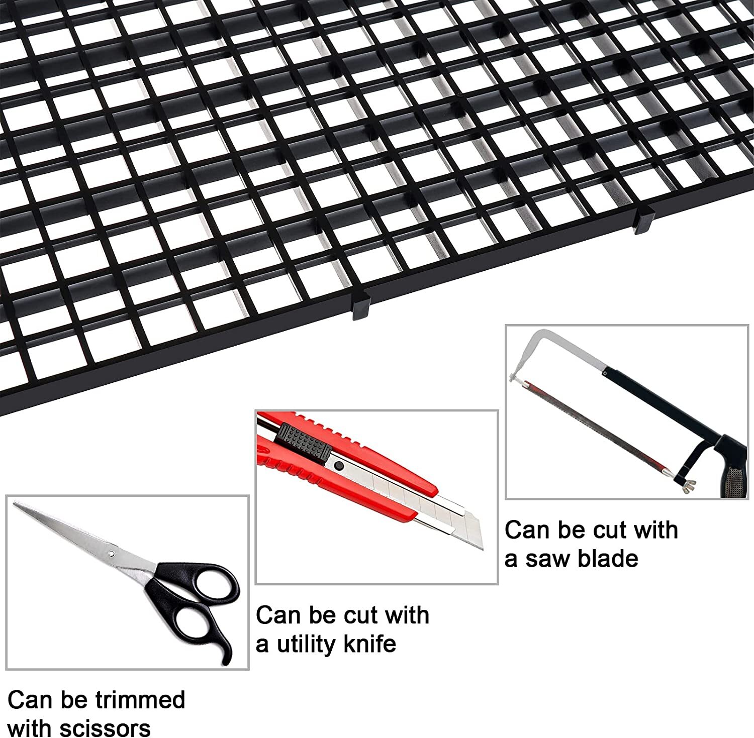 4pcs Aquarium Divider Tray Egg Crate Grid Fish Tank Divider Bottom Isolation