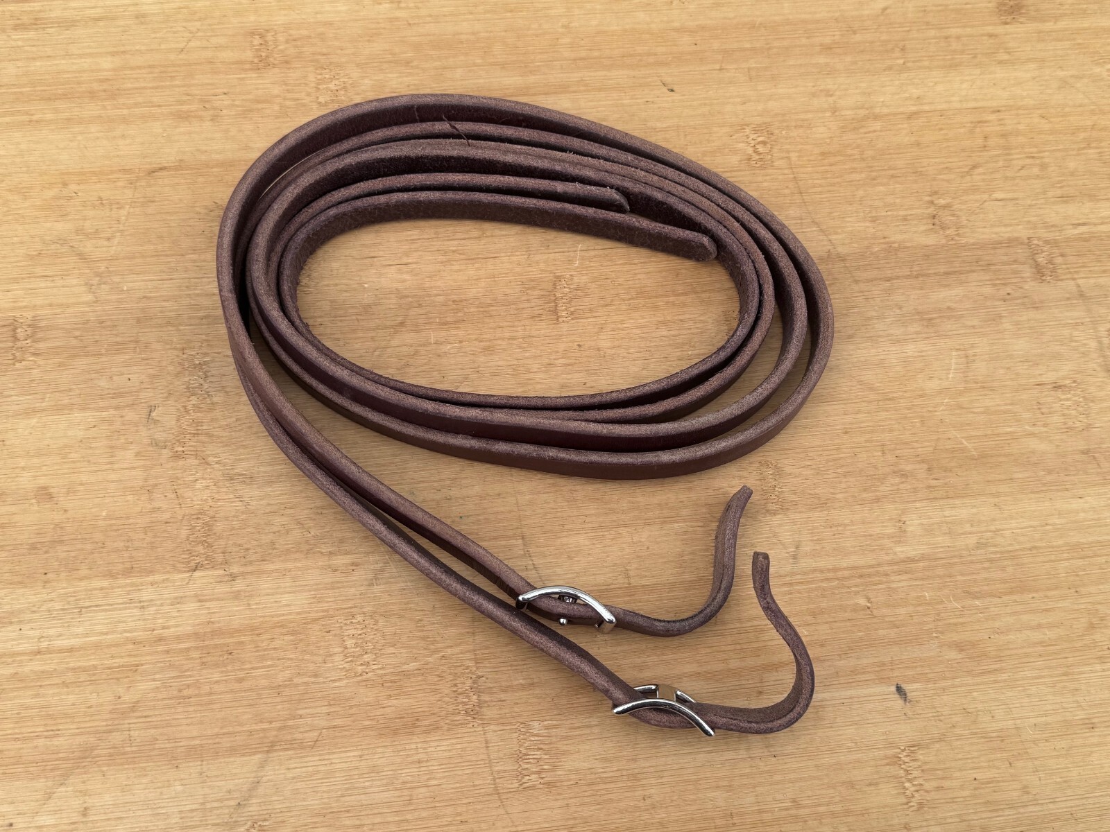 New Brown QUALITY Leather Western PONY Bridle SPLIT REINS w Buckles ~ 5' x 5/8"