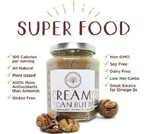 Pure Creamy Pecan Butter | Keto, Paleo, Vegan, Gluten Free | Millican Pecan | TX