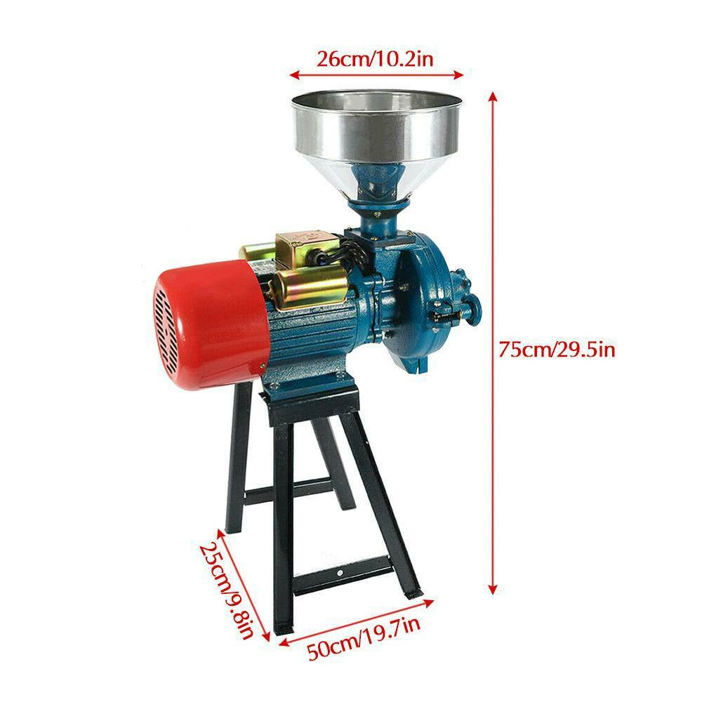 Electric Grinder Mill Grain Corn Wheat Feed/Flour Wet&Dry Cereal Machine 110V