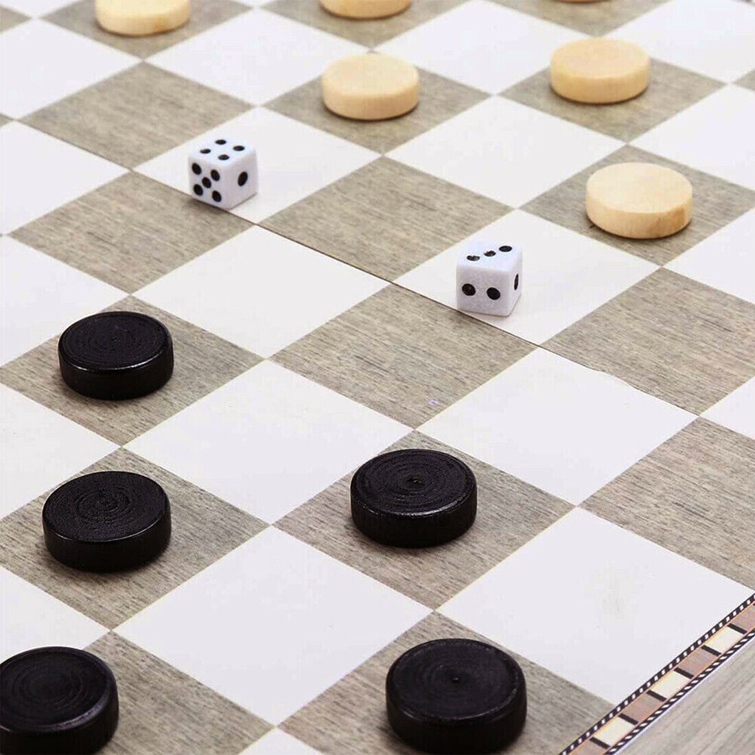Chess Set Checkers Backgammon Chess Board Games for Kids Travel Game Set Ages 6+