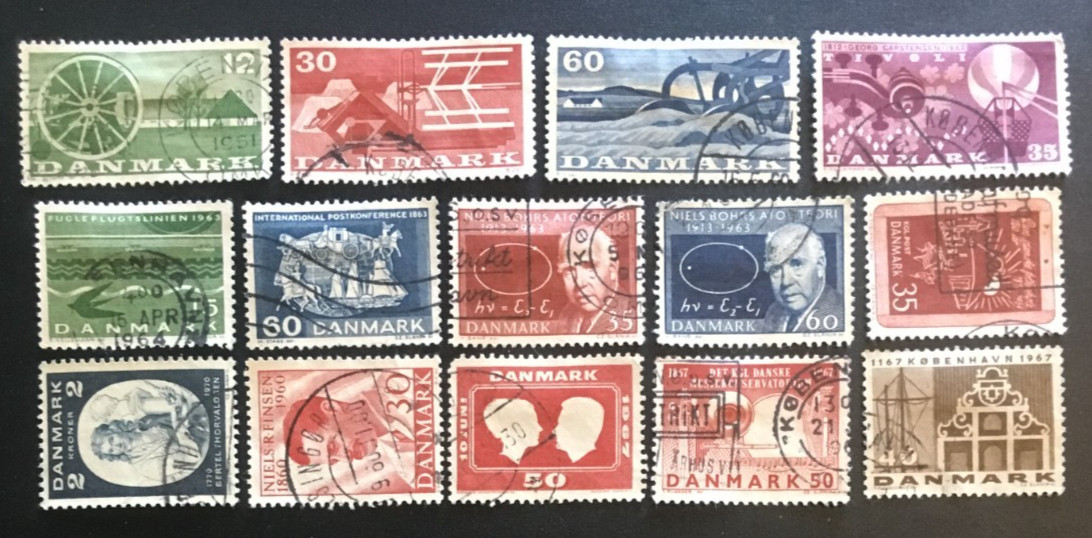 DENMARK COLLECTION OF OLD STAMPS 2 PICS LOT 9