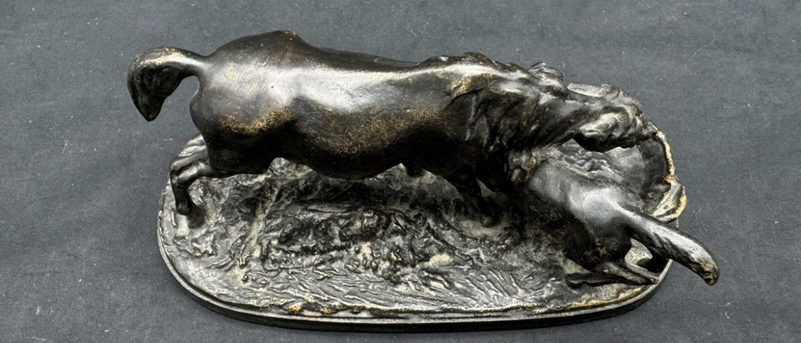 P.J. Mene Horse And Foul Sculpture