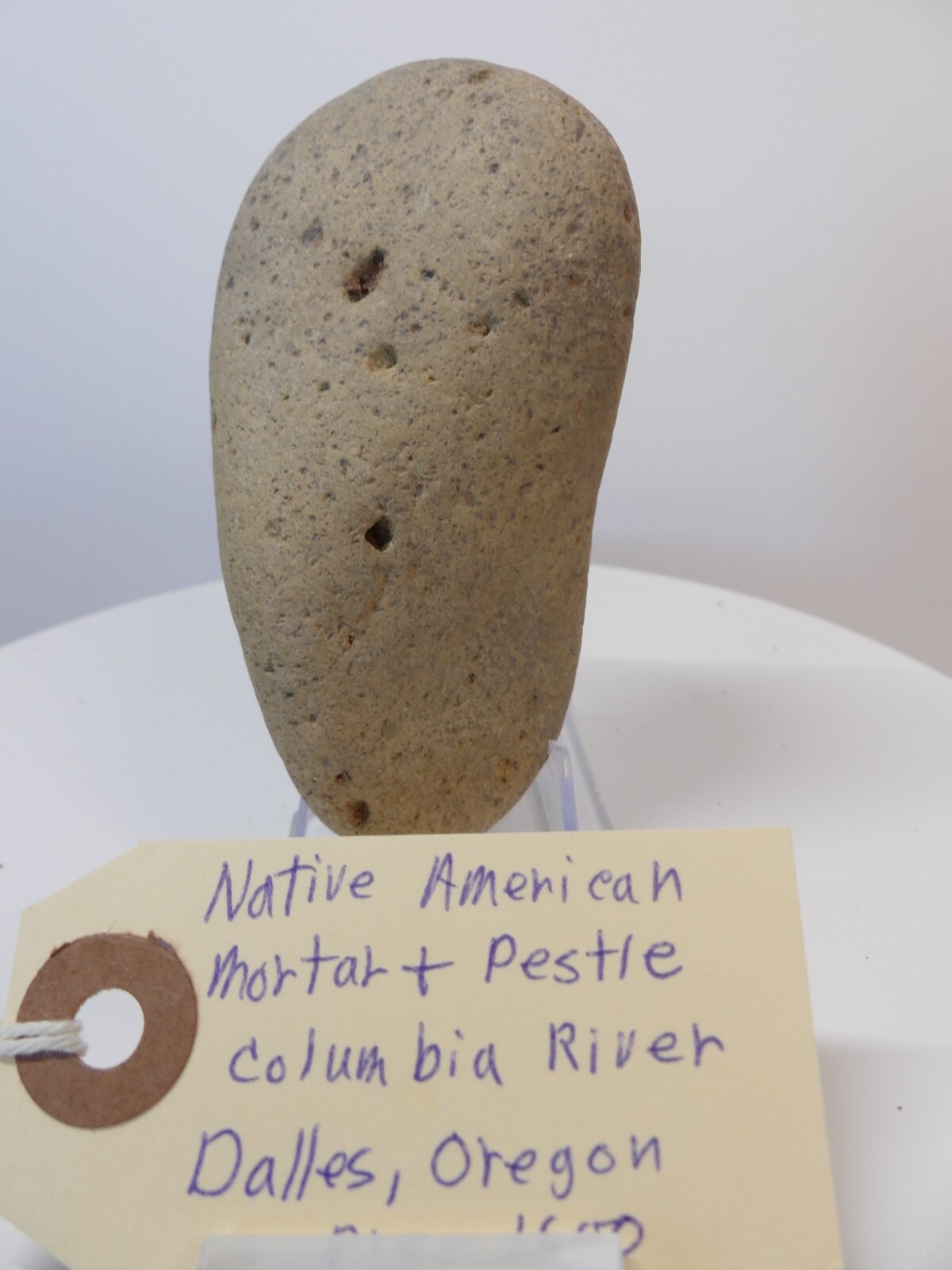Stone Mortar & Pestle. Native American Columbia River, The Dalles, Oregon. AACA