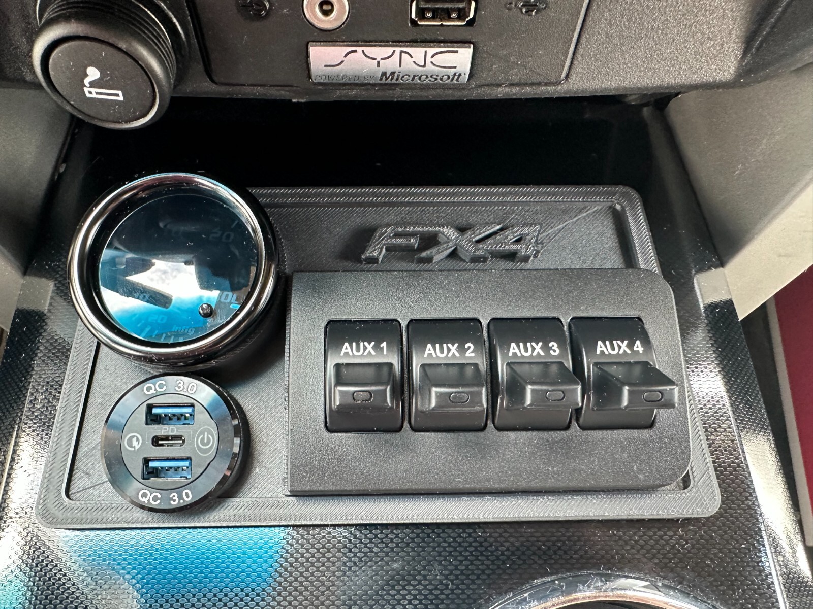 F-150 "Raptor Style" Upfitter Switch and USB/Boost Mount Panel (PANEL ONLY)