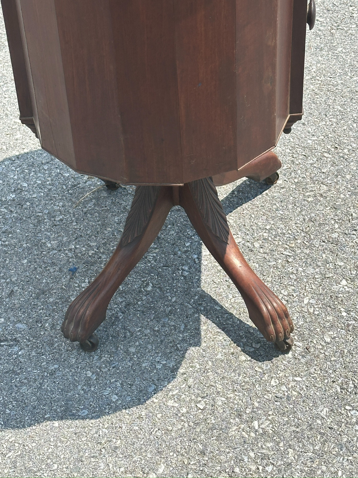 antique 1800s walnut sewing stand table Lancaster pa provenance Washington