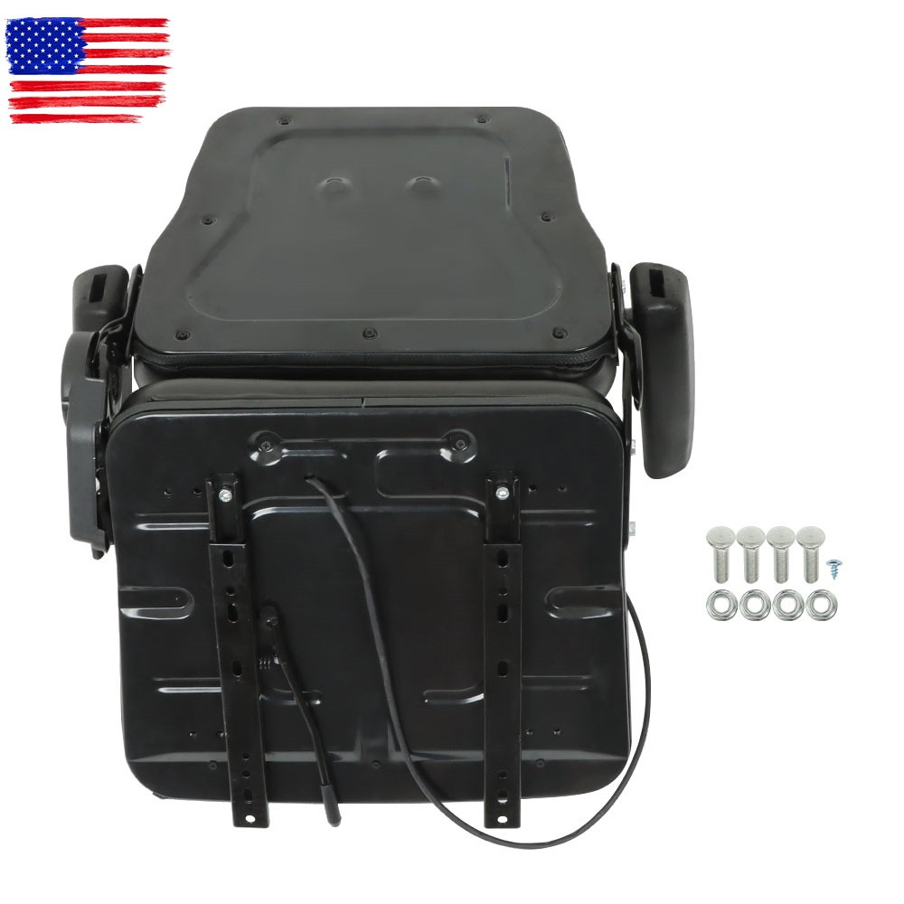 Universal Forklift Seat Fold Down Tractor Seat Adjustable Back & Armrest