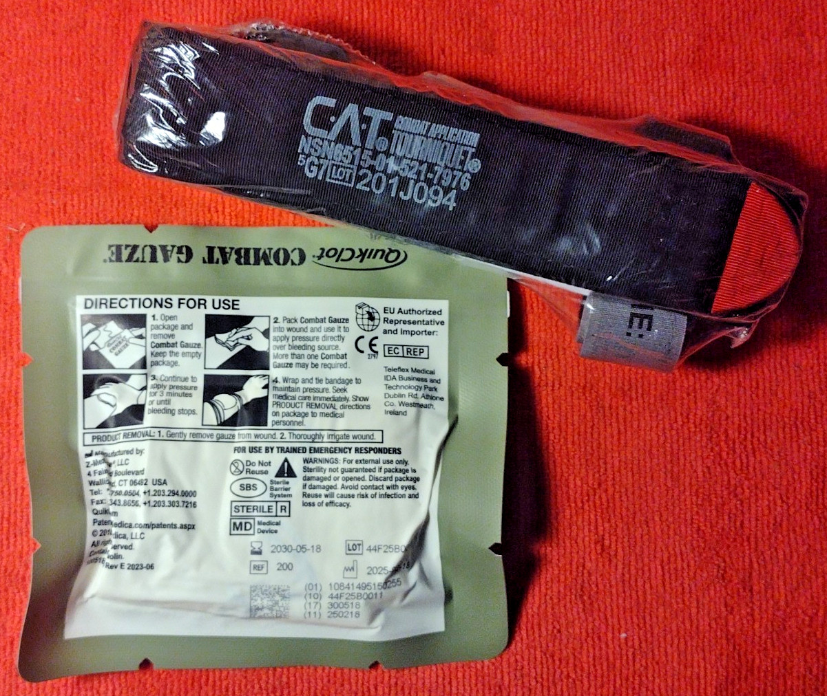 IFAK JFAK EMT COMBAT MEDIC BLEED STOP KIT NAR CAT G7 TQ w QuickClot COMBAT GAUZE