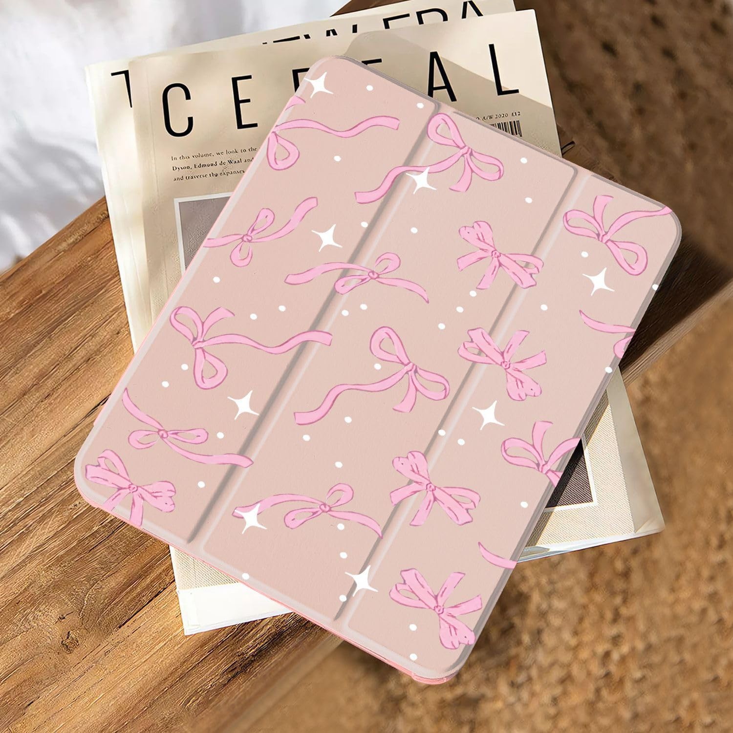Cute Pink Bow Case for Ipad Pro 6Th/5Th/4Th Gen Girly Lovely Ribbon Cover for...