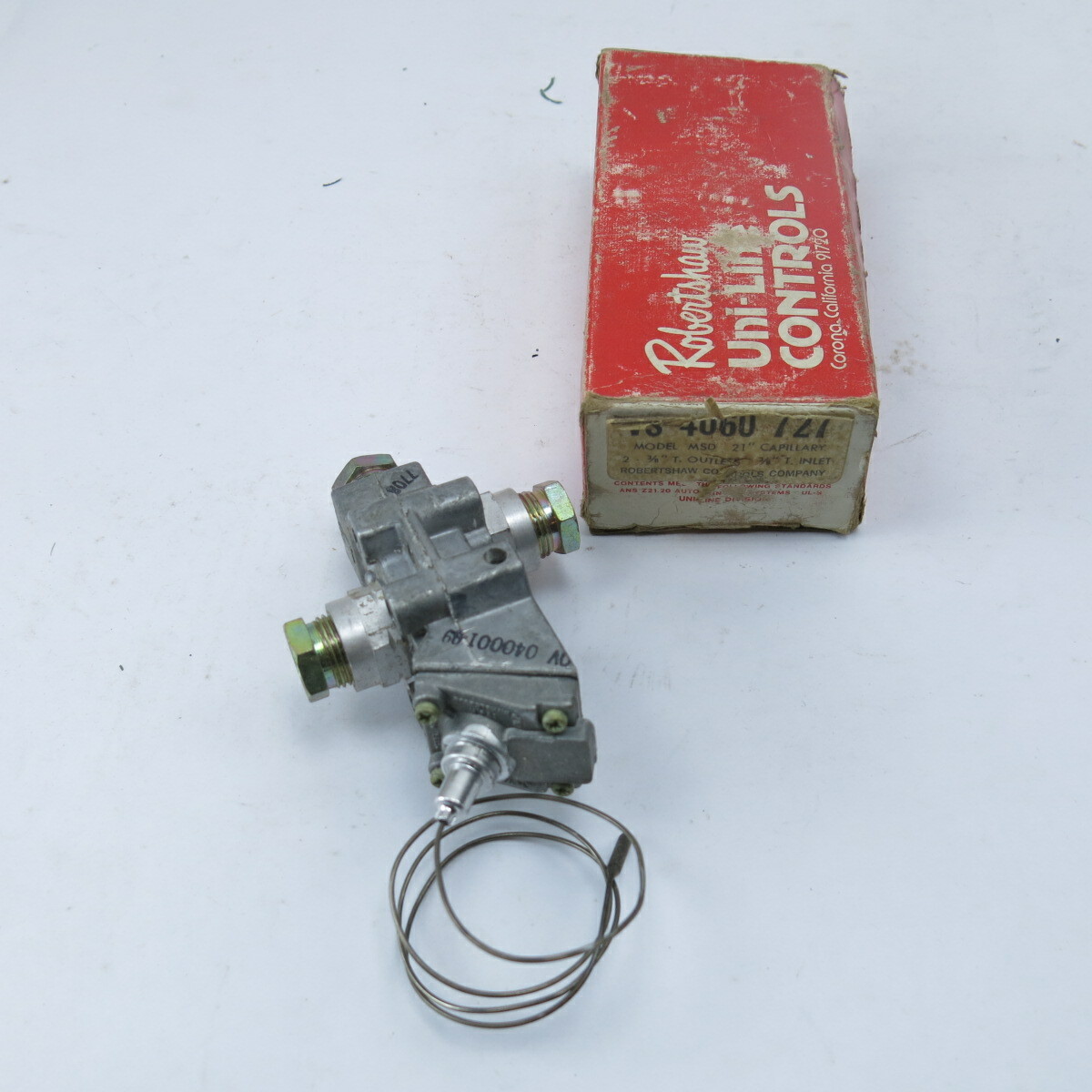 RobertShaw 4060-727 Model MSD 21" Capillary Oven Valve 3/8" Id copper piping