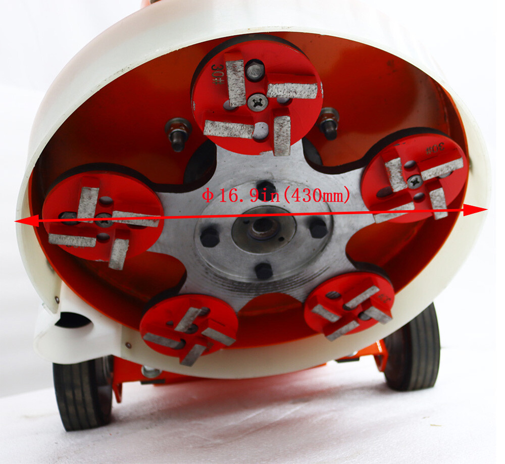 Concrete Floor Grinding Machine with Dust Box 5 Grinding Disc 220V Floor Grinder