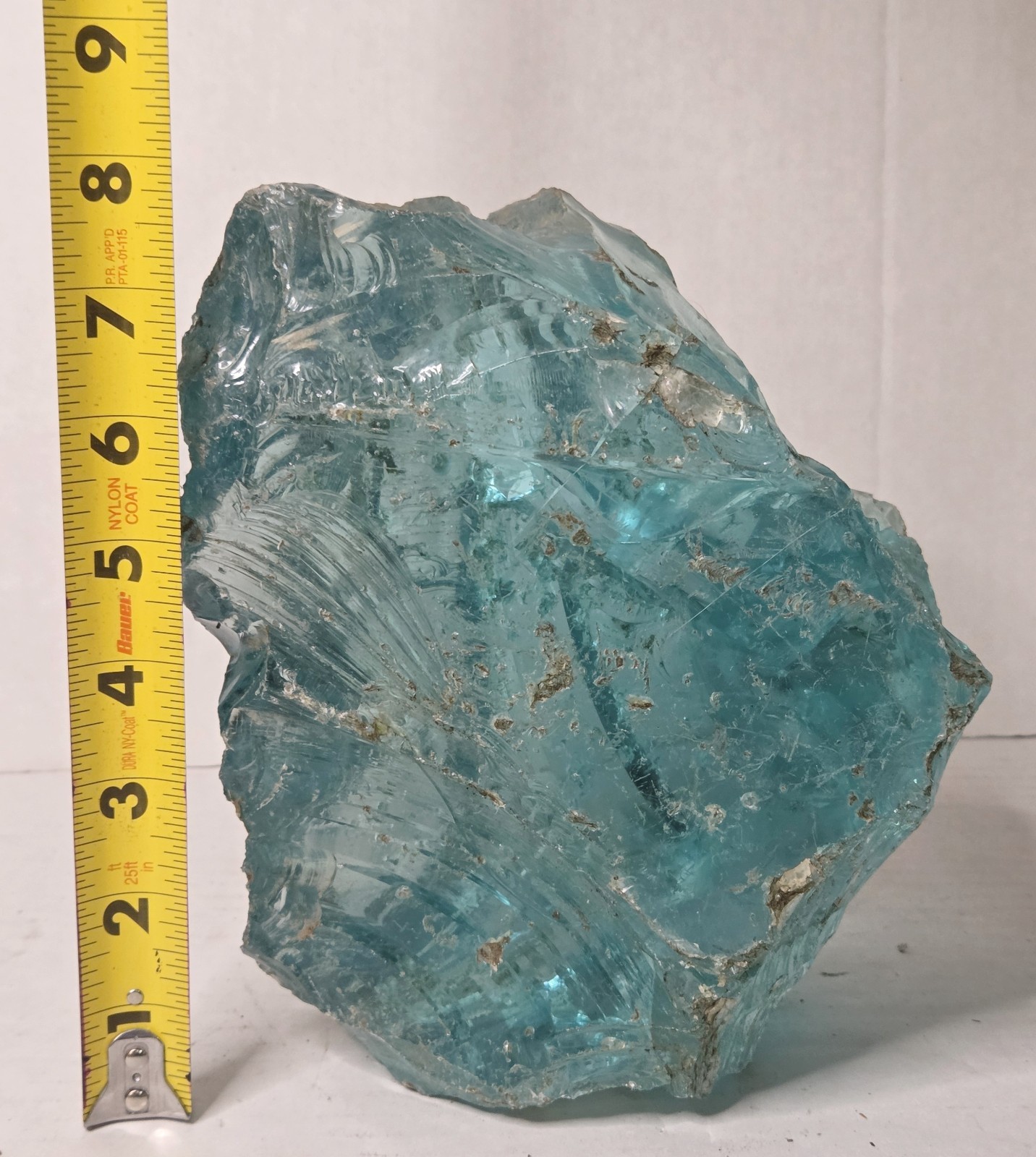 Large Aqua Slag Glass Chunk Cullet Decorative Art Glass Rock 10lb Aquarium Decor