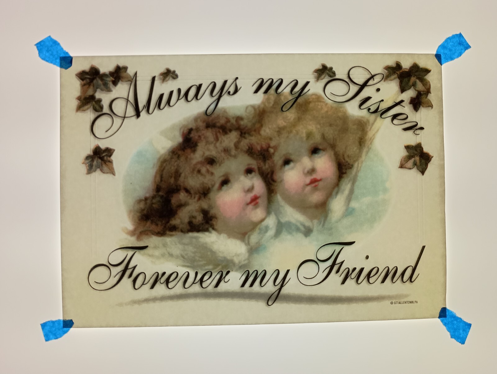 Authentic Vintage 90's Always Sisters Forever Friends Heat Transfer Iron On NOS