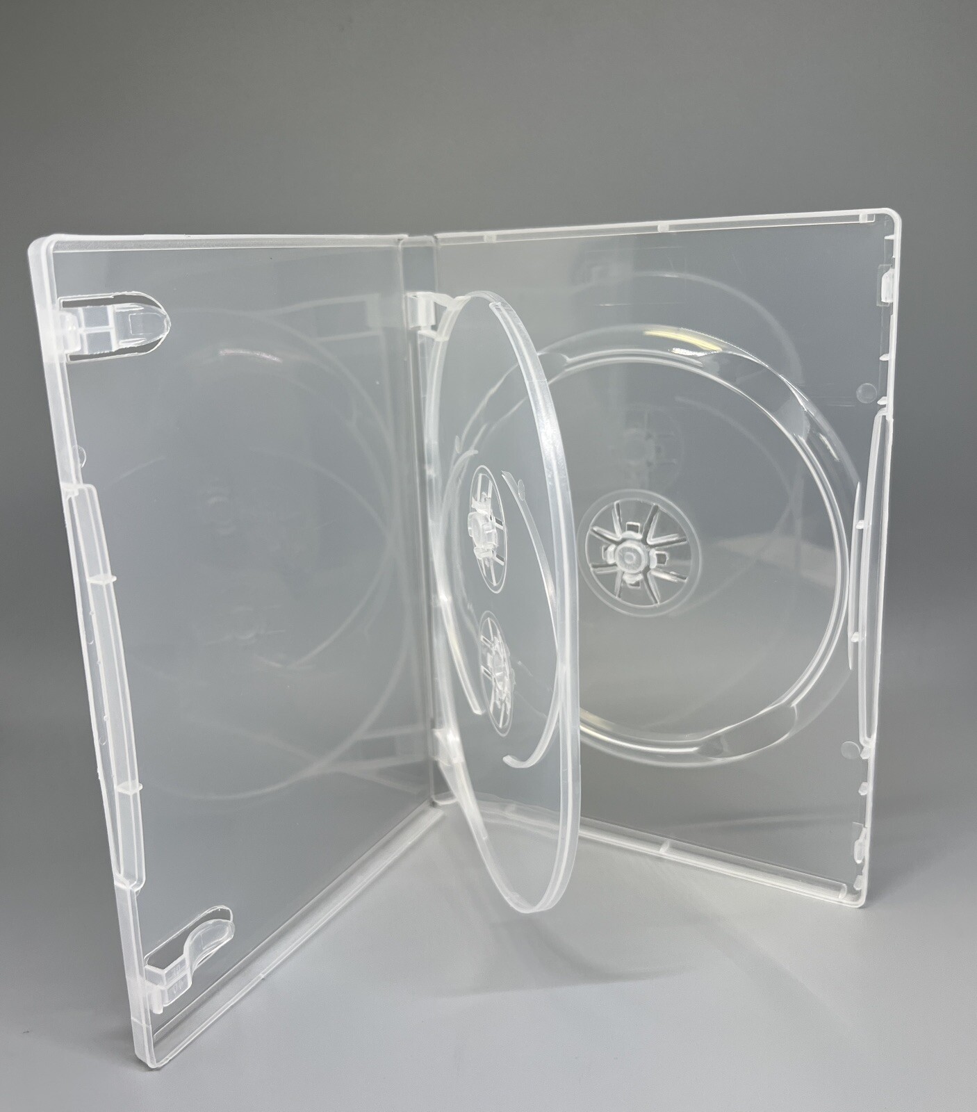 SALE! 10 SLIM 14mm SUPER CLEAR TRIPLE 3 DVD CASE BOXES - TN3, FREE SHIPPING