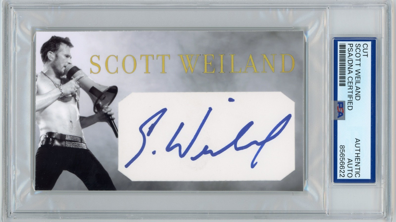 Scott Weiland Signed 3x5 Cut Custom Stone Temple Pilots Card PSA DNA Slab AUTO