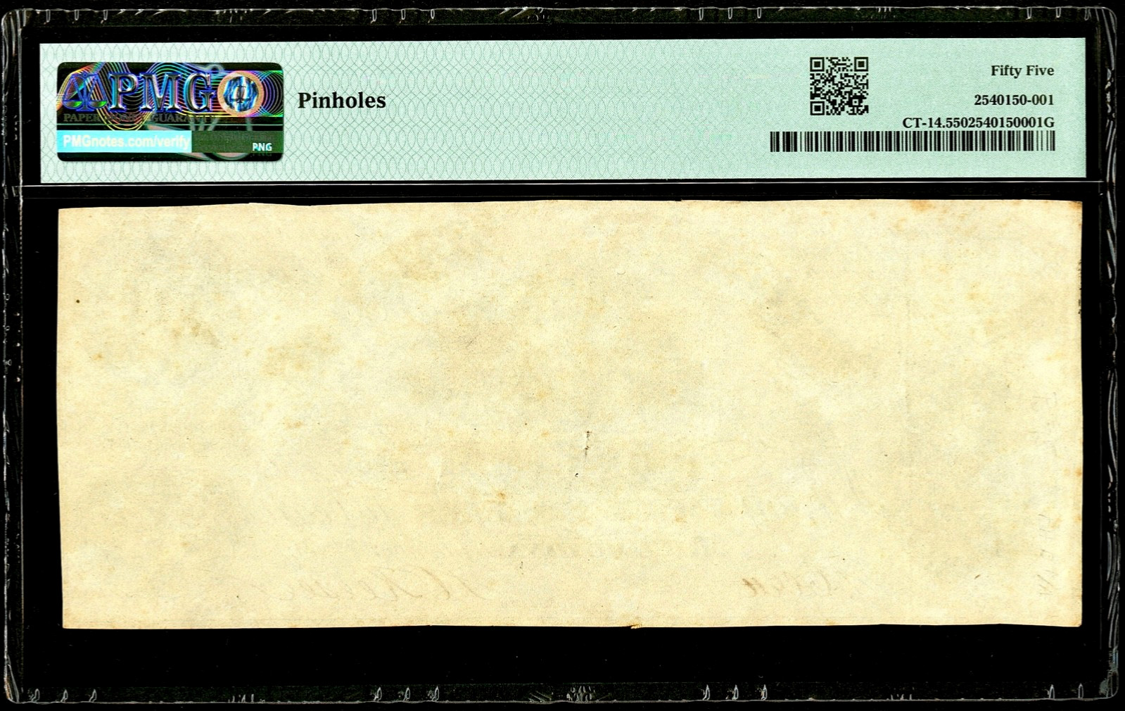 1861 Confederate States of America $50 Banknote Counterfeit CT-14 PMG AU55