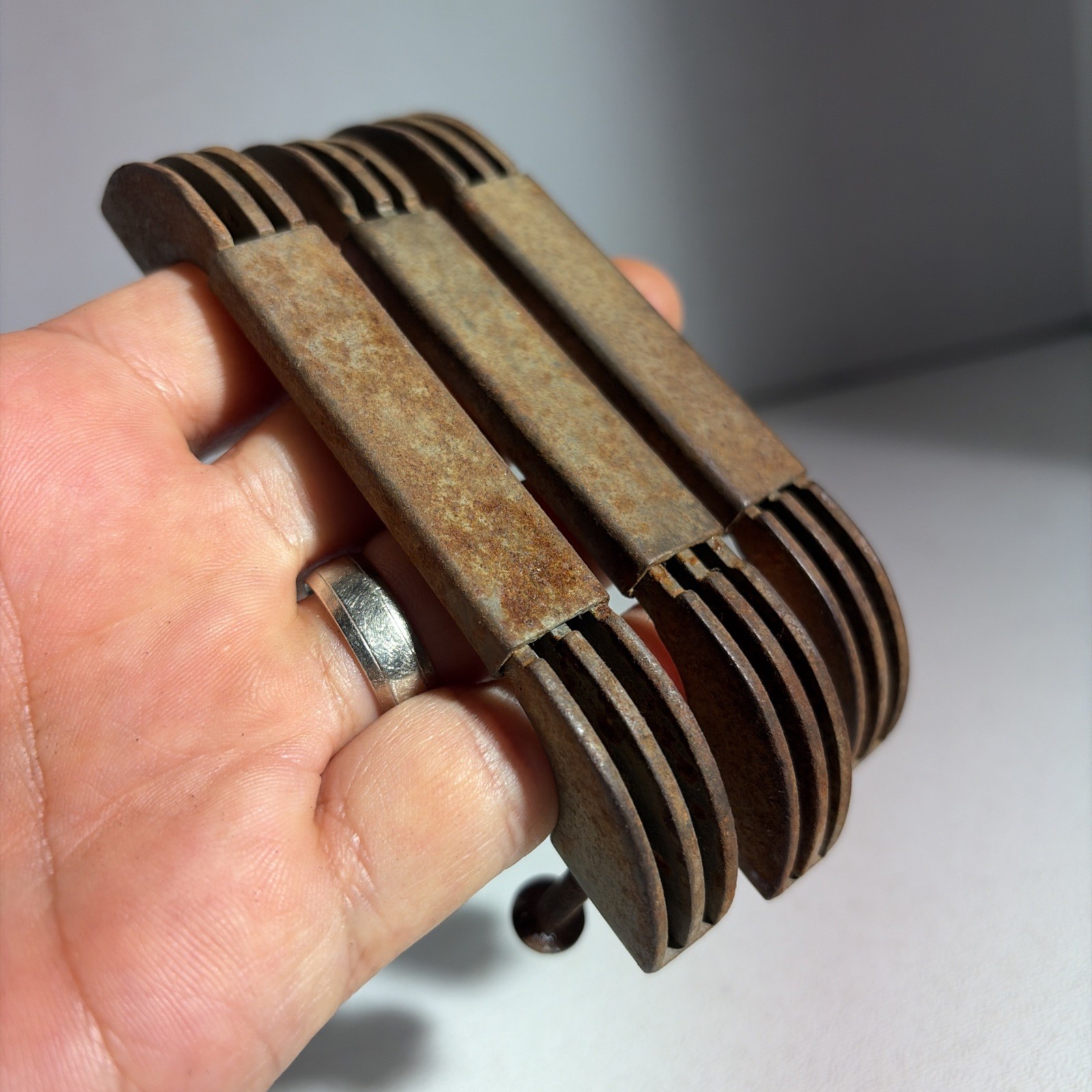 Vintage Art Deco Mid Century Modern Rustic Drawer Pulls Handles Set Of 3