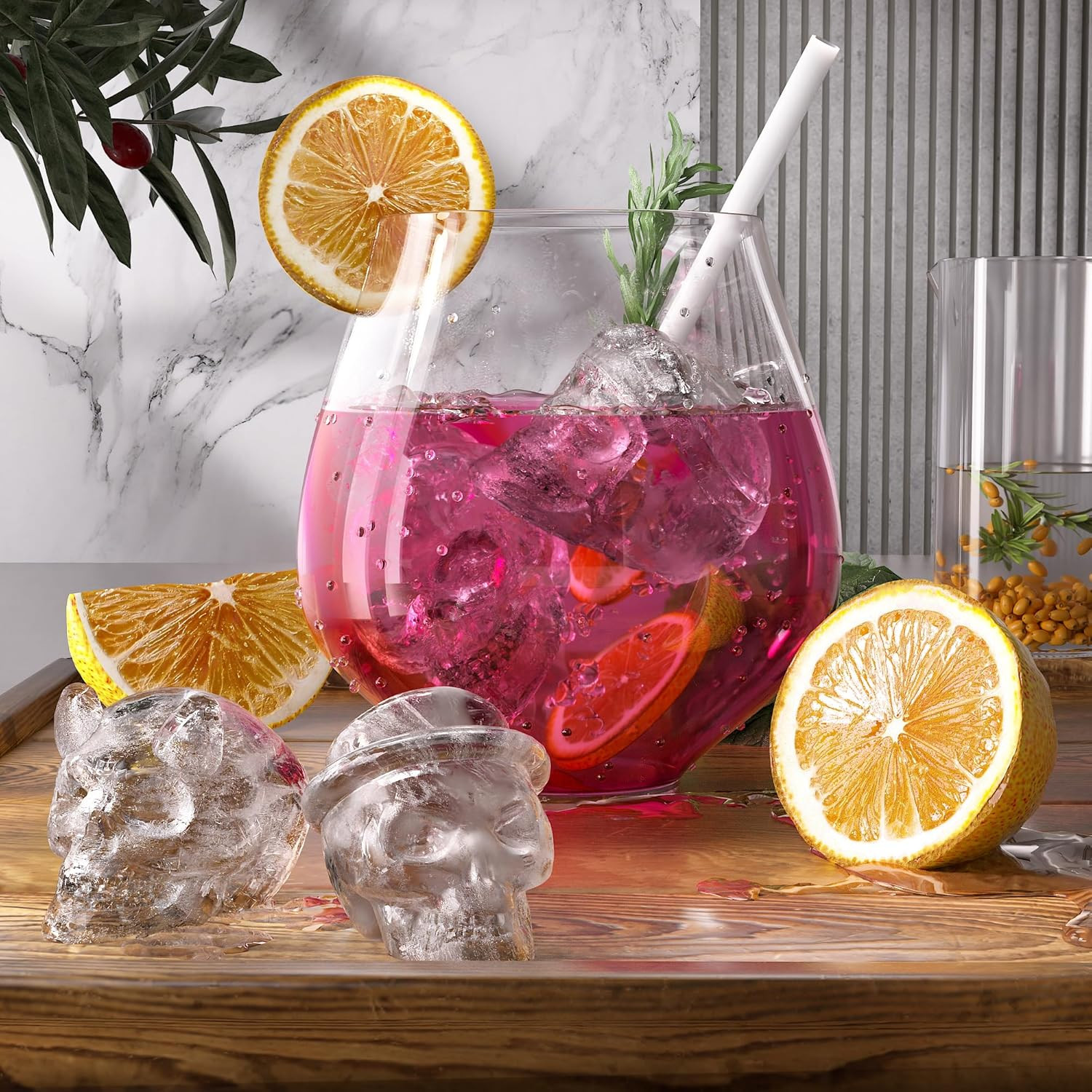 Skull Silicone Molds, 3D Skull Molds, 6 Style Large Silicone Molds for Resin, Ic