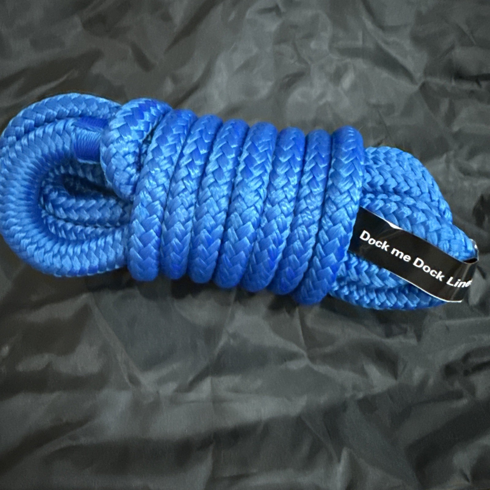 4 Pack Blue 1/2 Inch 15FT Double Braid Nylon Boat Dock Line Mooring Rope
