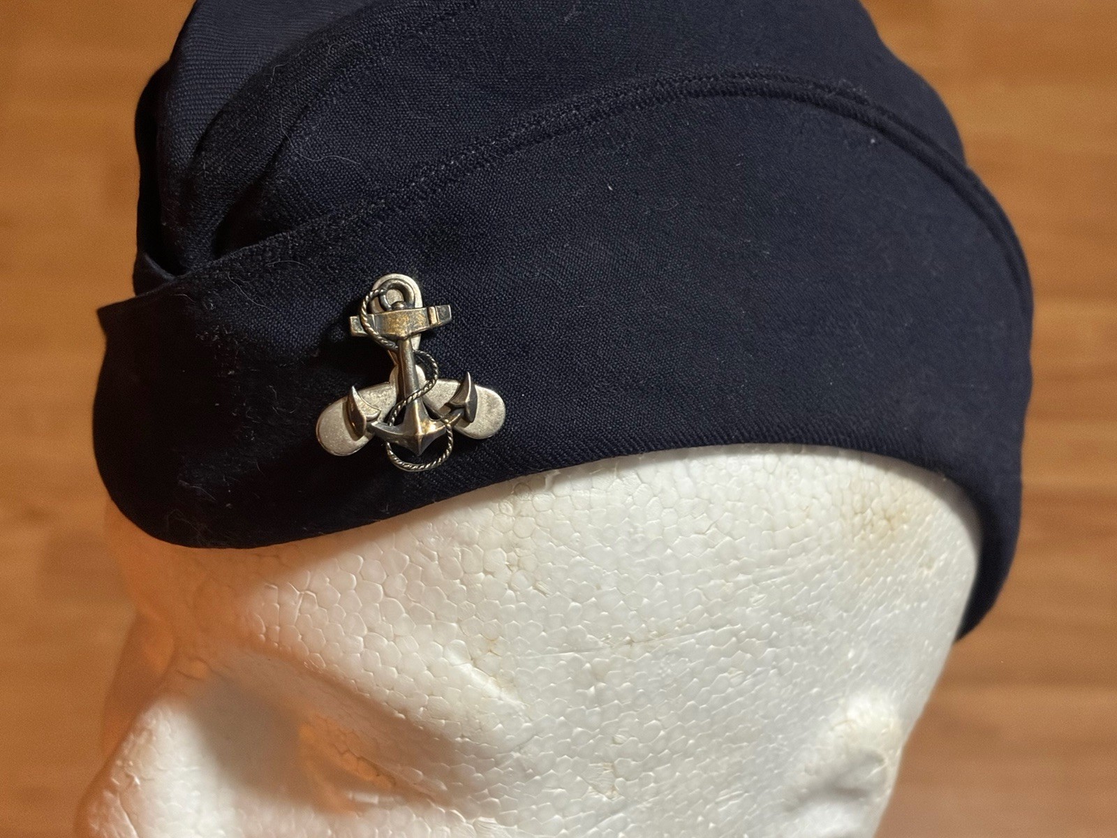 WWII US Navy Waves Women’s Hat W/ Sterling 1/20 10k Gold Pin