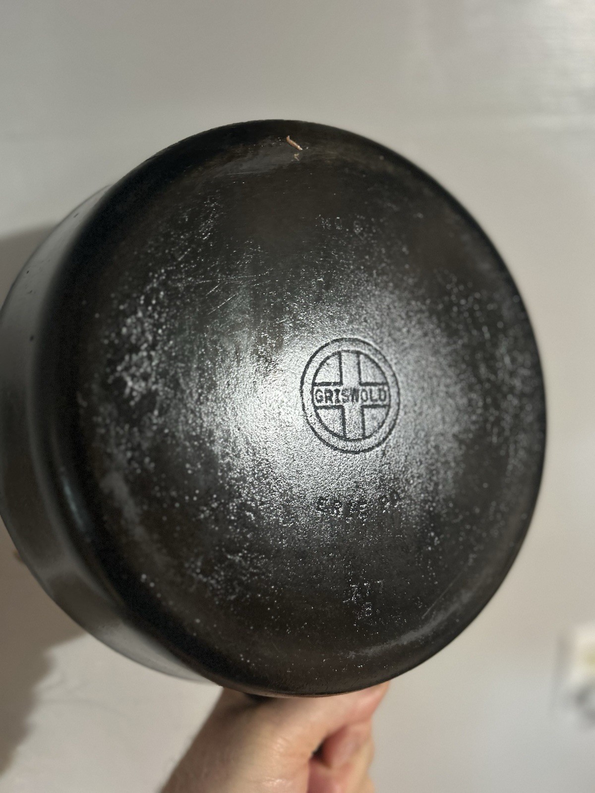 Vintage Griswold #8 Deep Cast Iron Chicken Fryer 777B Skillet w/ 1098B Lid -FLAT