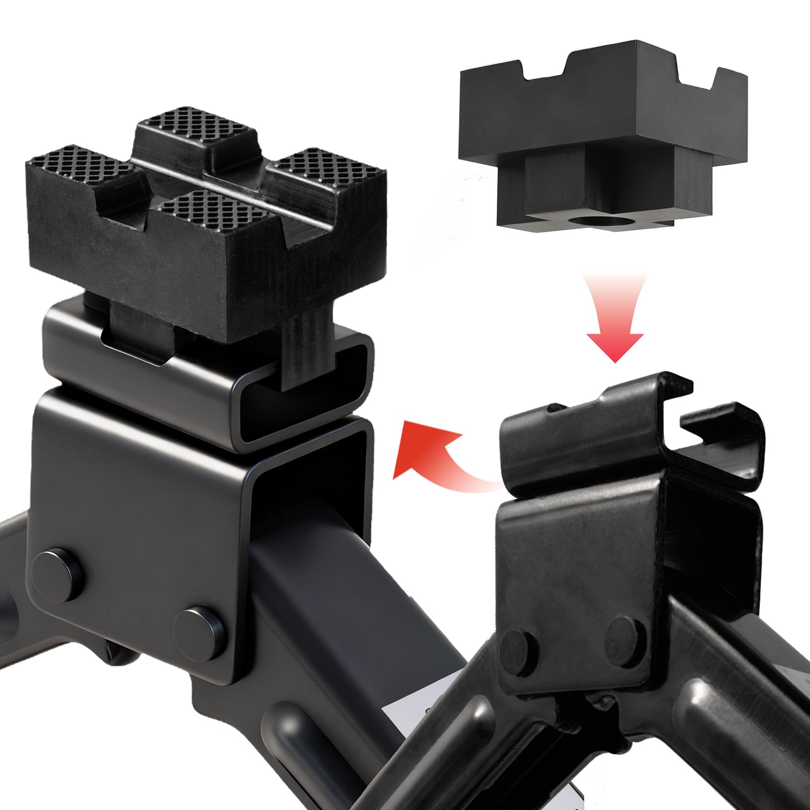 Rubber Pinch Weld Jack Pad Saddle for Scissor Lift Prevents Car Jack Kit Tool US