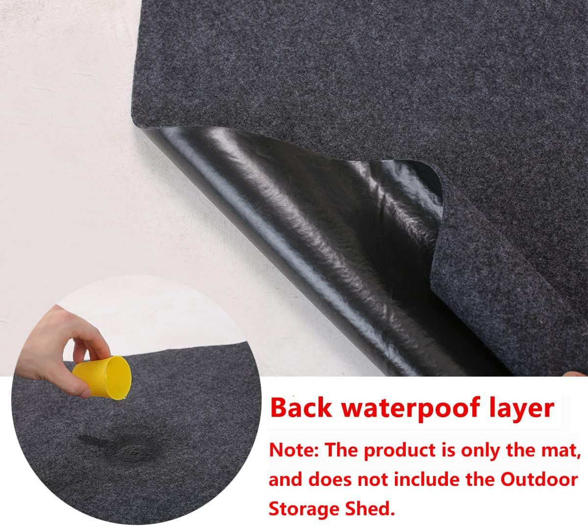 8 x 6 Outdoor Waterproof Dustproof Storage Shed Non-Slip Patio Furniture Mat