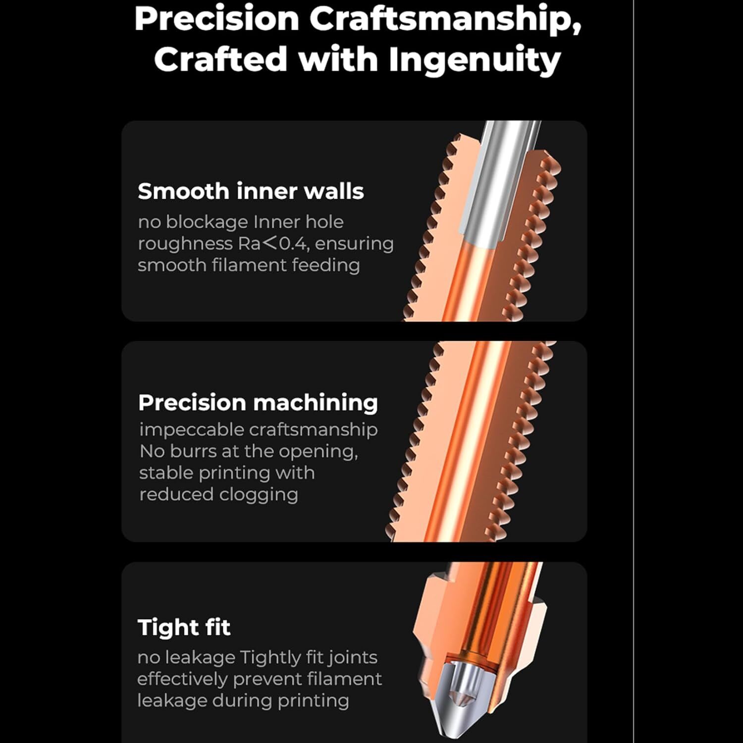 Creality Metal Quick-Swap Nozzle Kit Heat Break Hotend Heating Block Kit for K1C