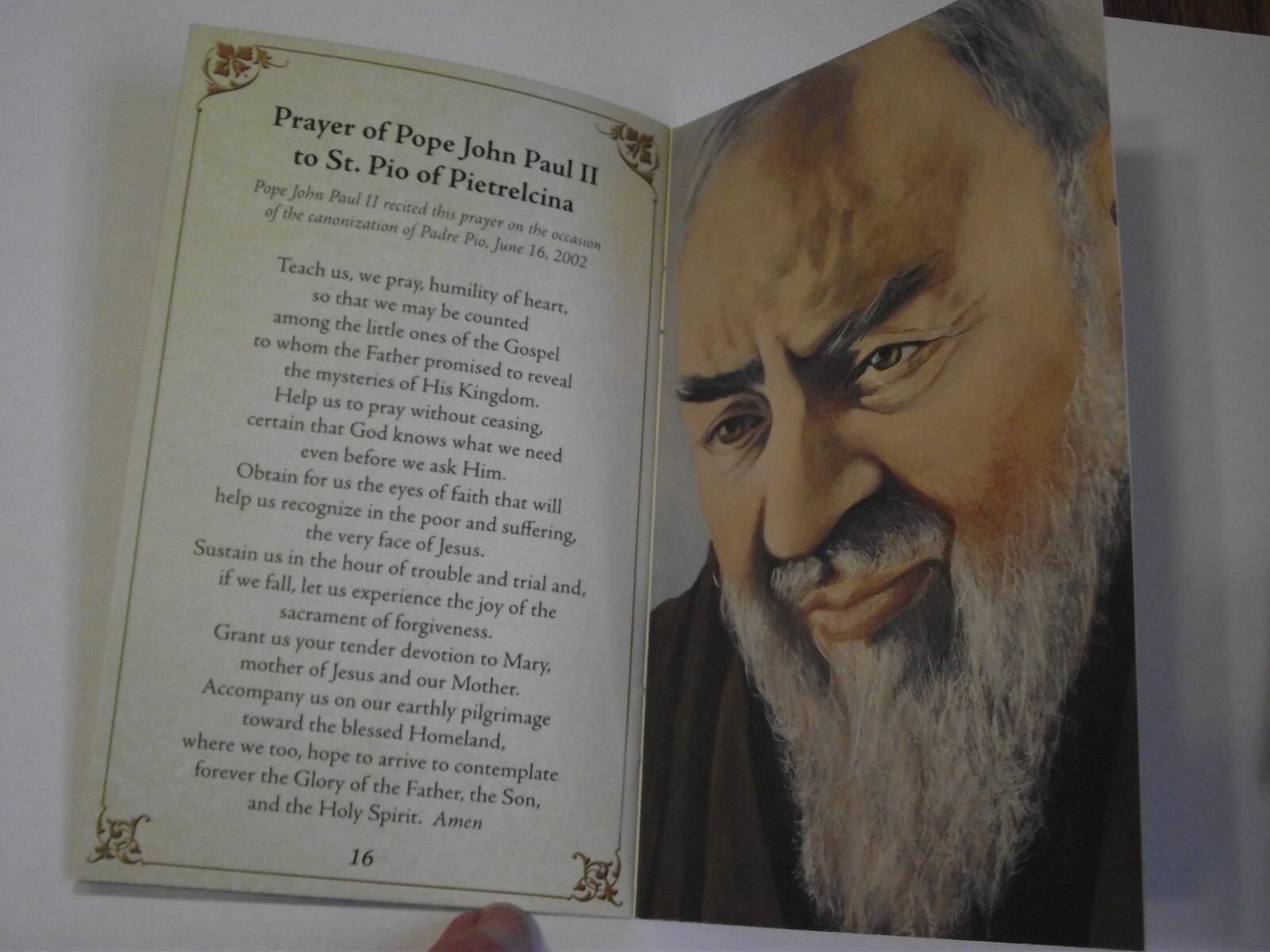 Vintage Patron St Saint Padre Pio Pio's Devotions relic prayer book booklet