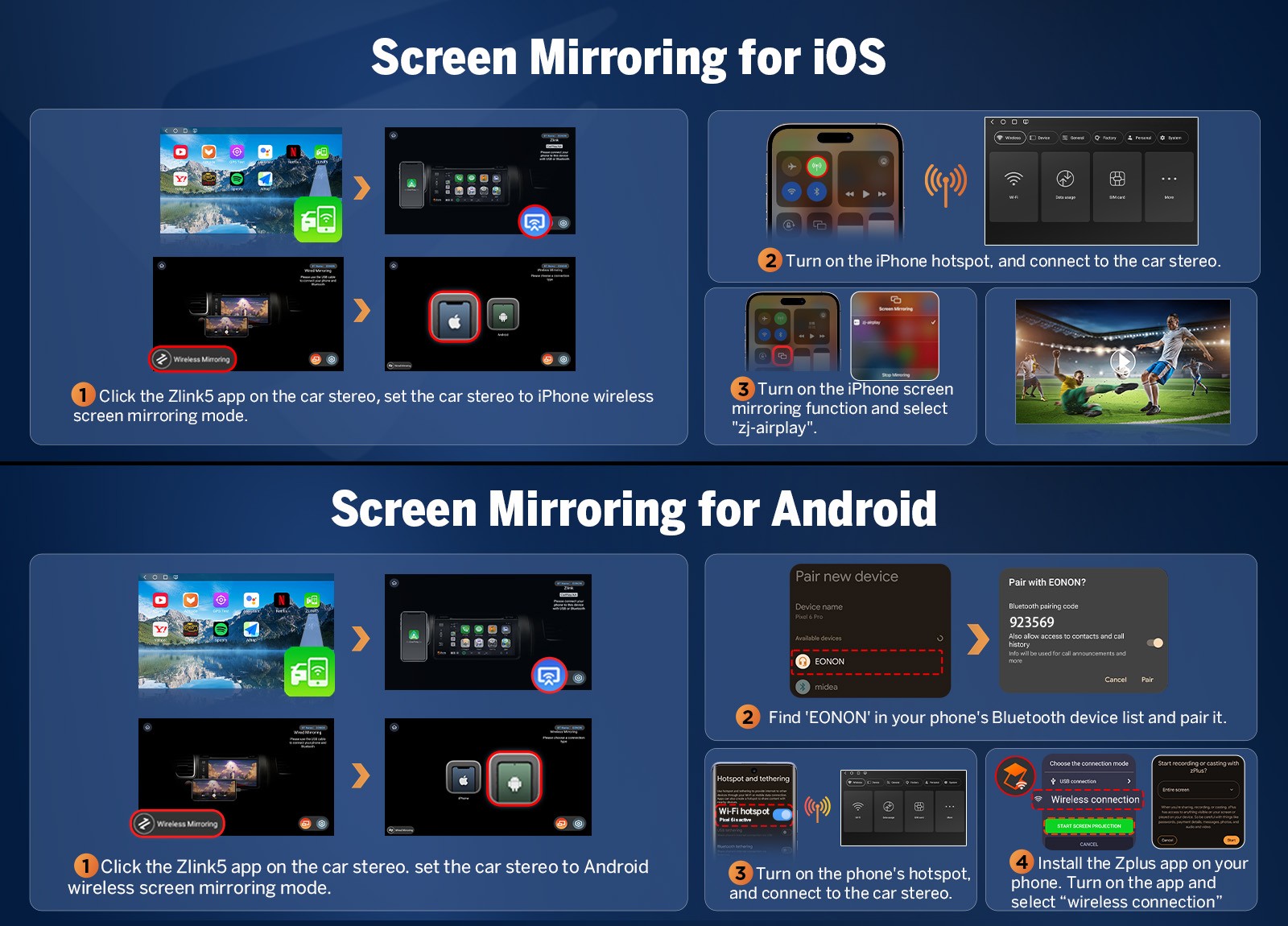 VWX6S Android 9" QLED 6+64GB for VW Tiguan Car Stereo Radio CarPlay GPS+CAM+DVR