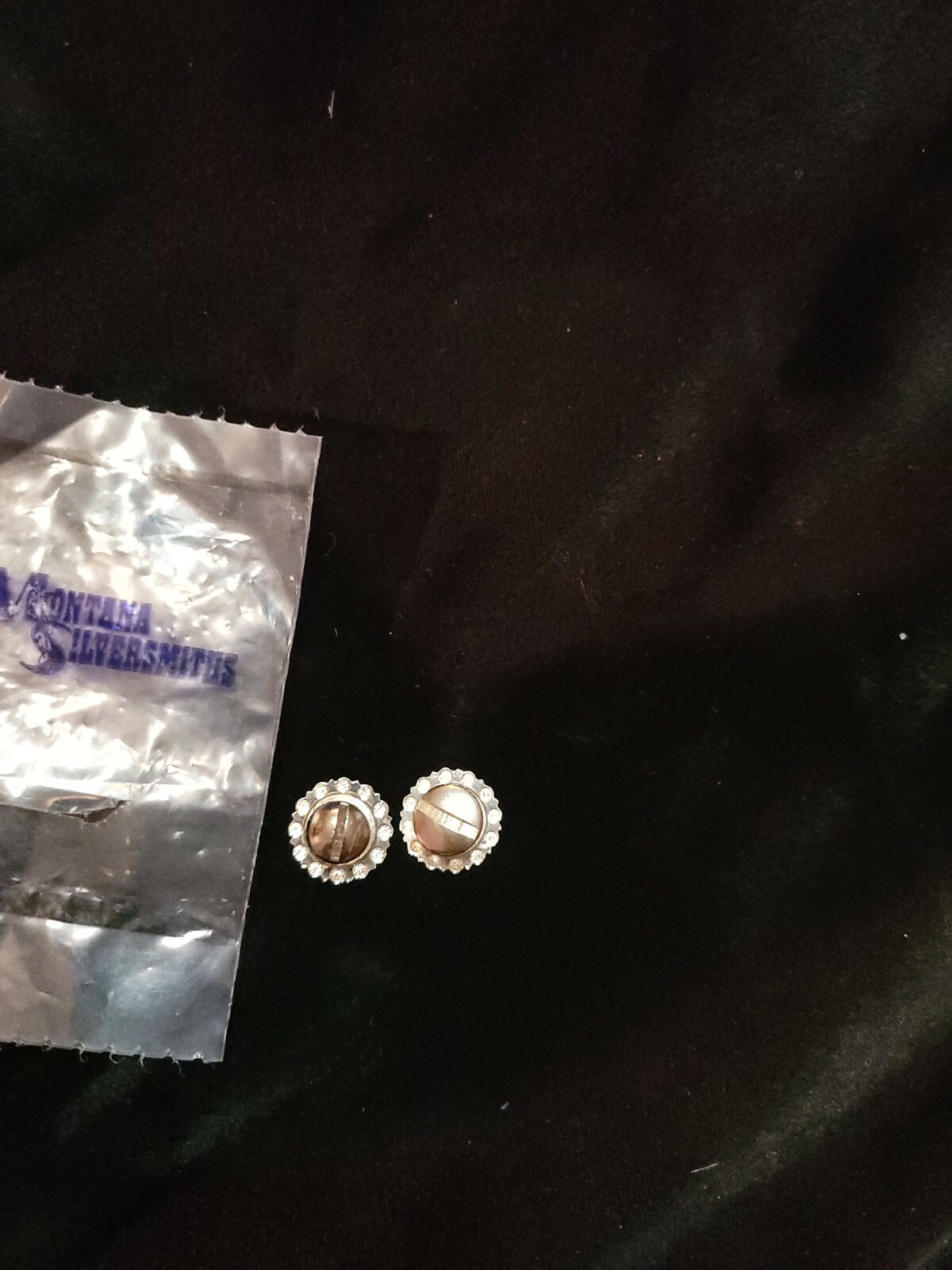 Montana Silver Berry Conchos 1/4 in. For Reins or Headstall. New 1 pair.