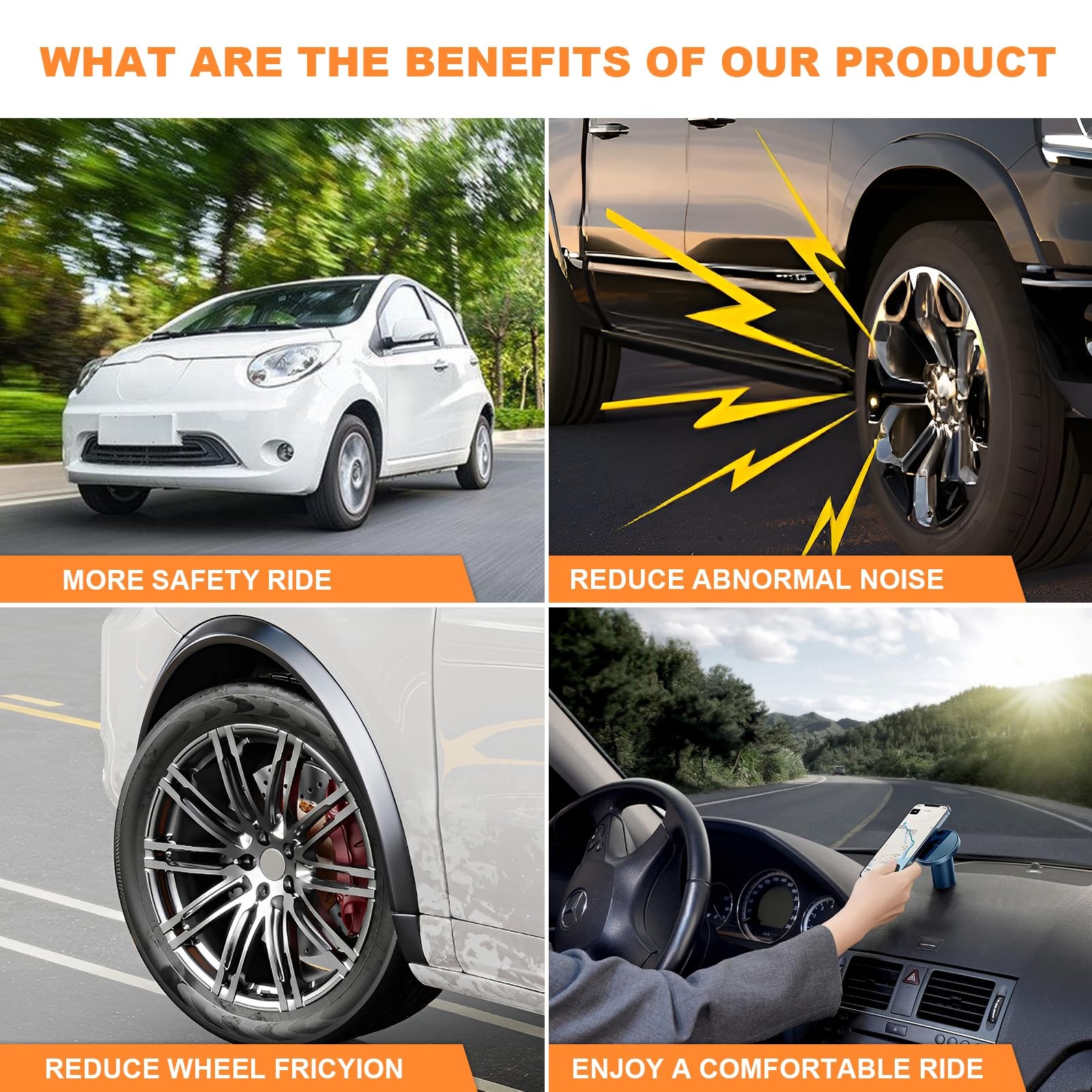 Front Brake Caliper 2X Driver & Passenger Side Disc Brake Caliper Set for Ford