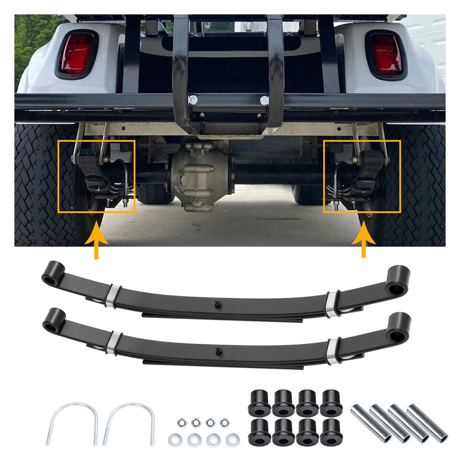 Heavy Duty Rear Leaf Springs 3 Leafs For Club Car DS 1981-Up Golf Cart