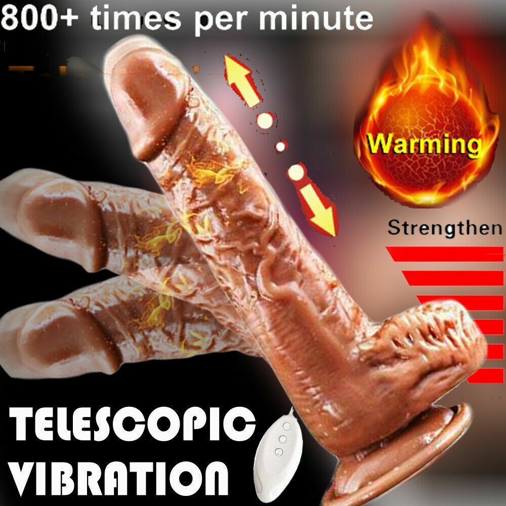 Telescopic Realistic Thrusting Dildo Vibrator Sex Toys for Women Remote Control