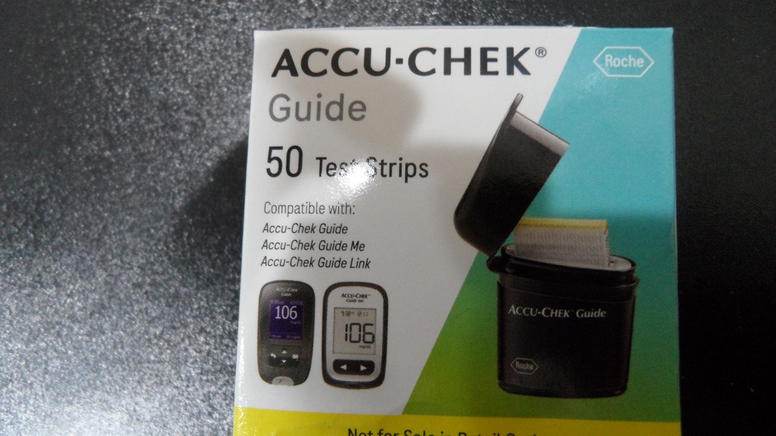 Accu-Chek Guide Blood Glucose Test Strips-50 count-Expires: 4-25, 2027 Diabetes