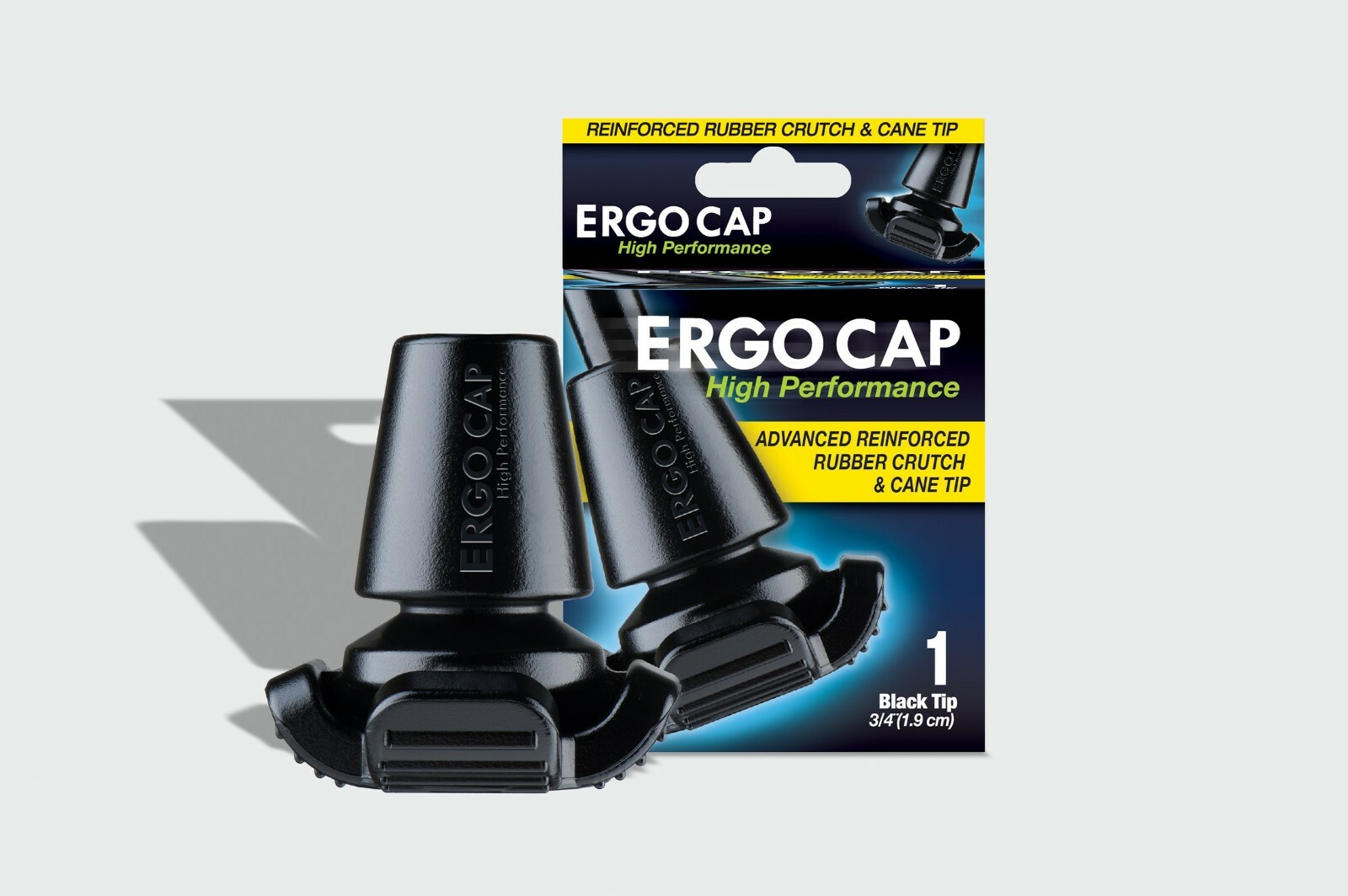 Ergocap High Performance Universal Crutch Tips 3/4'' Diameter