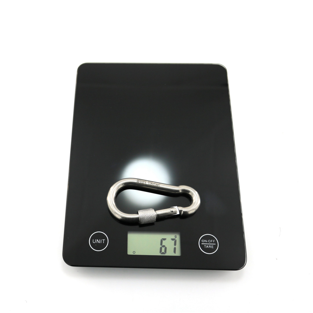 4PCS 3.16" 316 Stainless Steel Carabiner Clips Heavy Duty Lock Snap Spring Hook