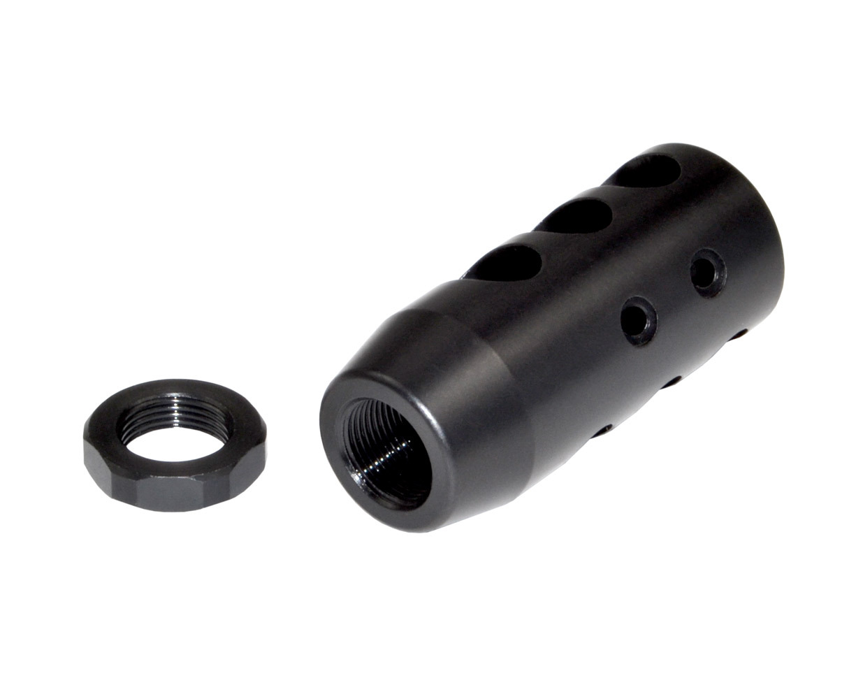 Muzzle Brake Recoil Compensator w/ Jam Nut + Crush Washer 1/2"X28 Steel for .223