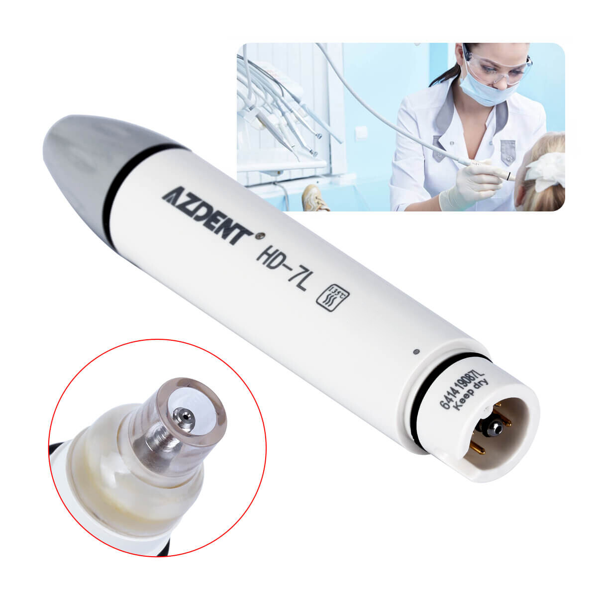 Dental Ultrasonic Piezo Scaler Handpiece LED Fit EMS/WOODPECKER/DTE/SATELEC
