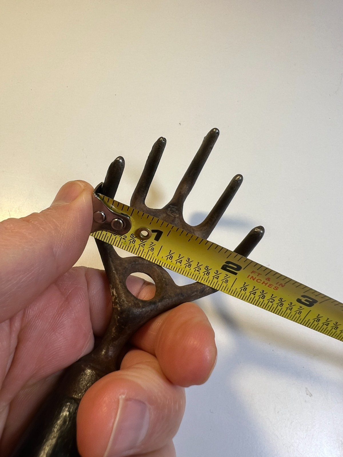 Antique 1800s Hand Cultivator Root Asparagus Fork Hand Forged Iron Garden Tool