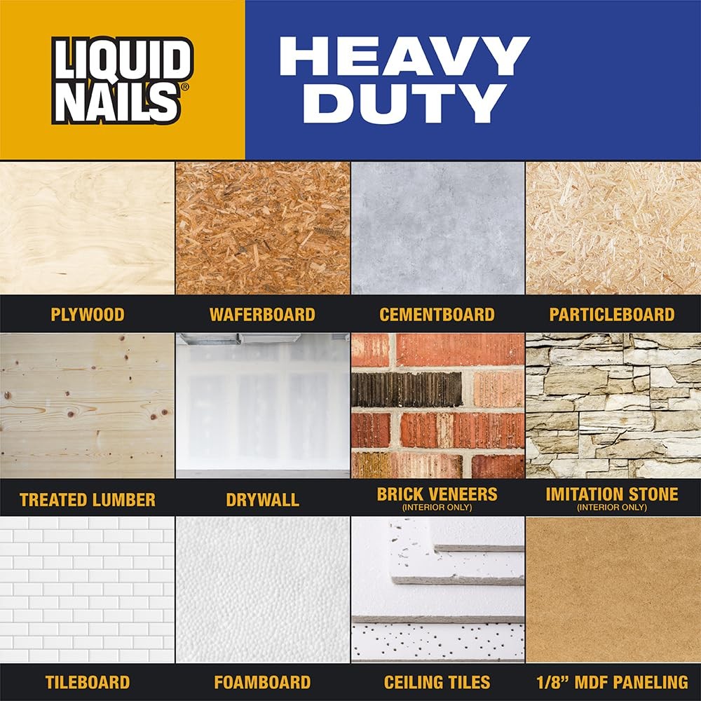 Liquid Nails Heavy Duty Construction Adhesive LN903, 10 oz